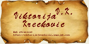 Viktorija Krečković vizit kartica